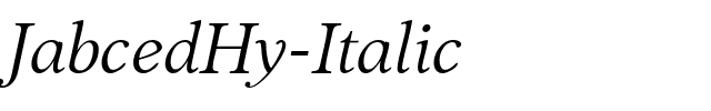 JabcedHy-Italic.ttf