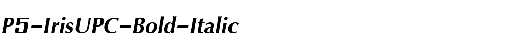 P5-IrisUPC-Bold-Italic.ttf