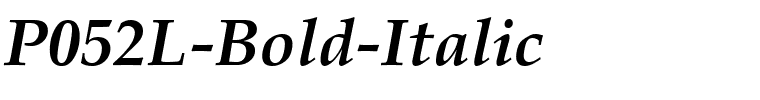 P052L-Bold-Italic.ttf