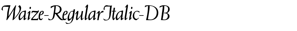 Waize-RegularItalic-DB.ttf