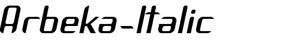 Arbeka-Italic.ttf