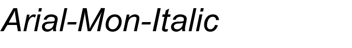 Arial-Mon-Italic.ttf