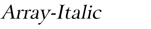 Array-Italic.ttf