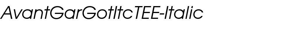 AvantGarGotItcTEE-Italic.ttf